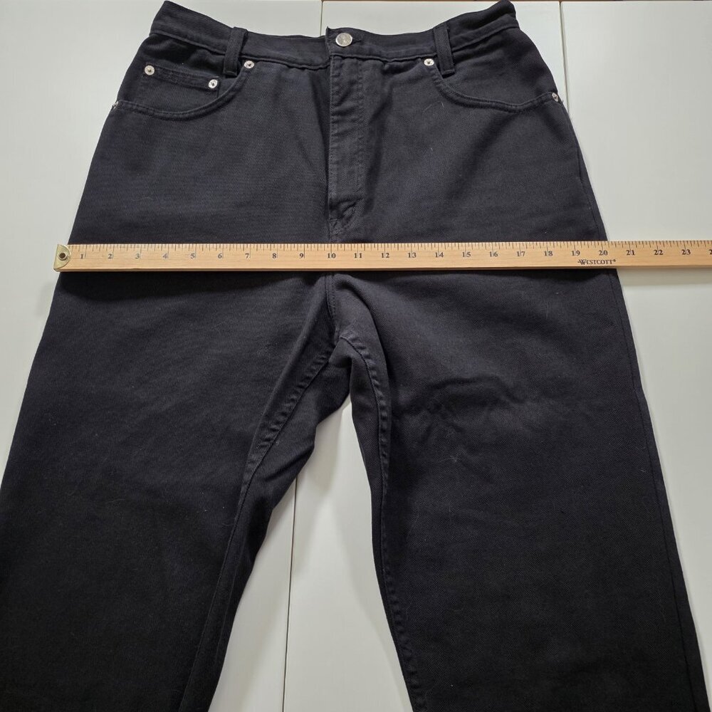 Simon Chang Jeans Women 14 Black High Rise Cotton Denim Canada Made Straight Leg - Picture 6 of 16